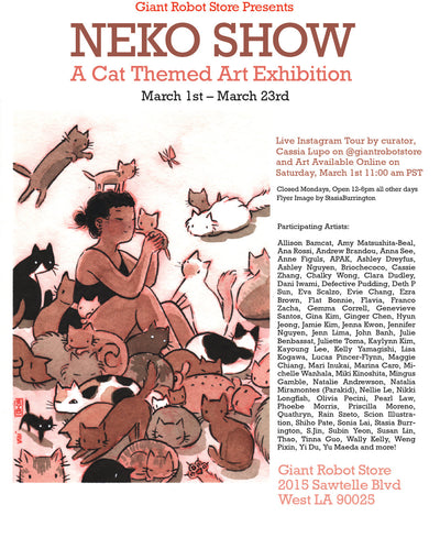 Giant Robot Store Presents: Neko Show 2025: A Cat Themed Art Exhibition Begins March 1st