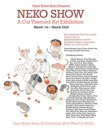 Giant Robot Store Presents: Neko Show 2025: A Cat Themed Art Exhibition Begins March 1st