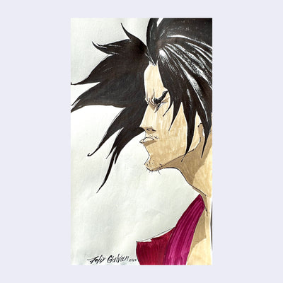 Sketch of Mugen from Samurai Champloo.