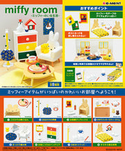 Blind box series of miniature room items themed around Miffy.  All options are shown.