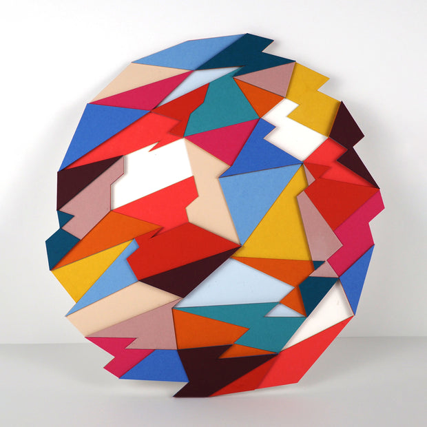 Geometric paper sculpture.