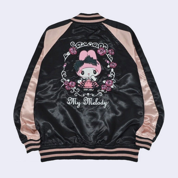 Pink black bomber jacket best sale