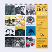 Back view of the calendar, with all 12 months shown as small thumbnails.