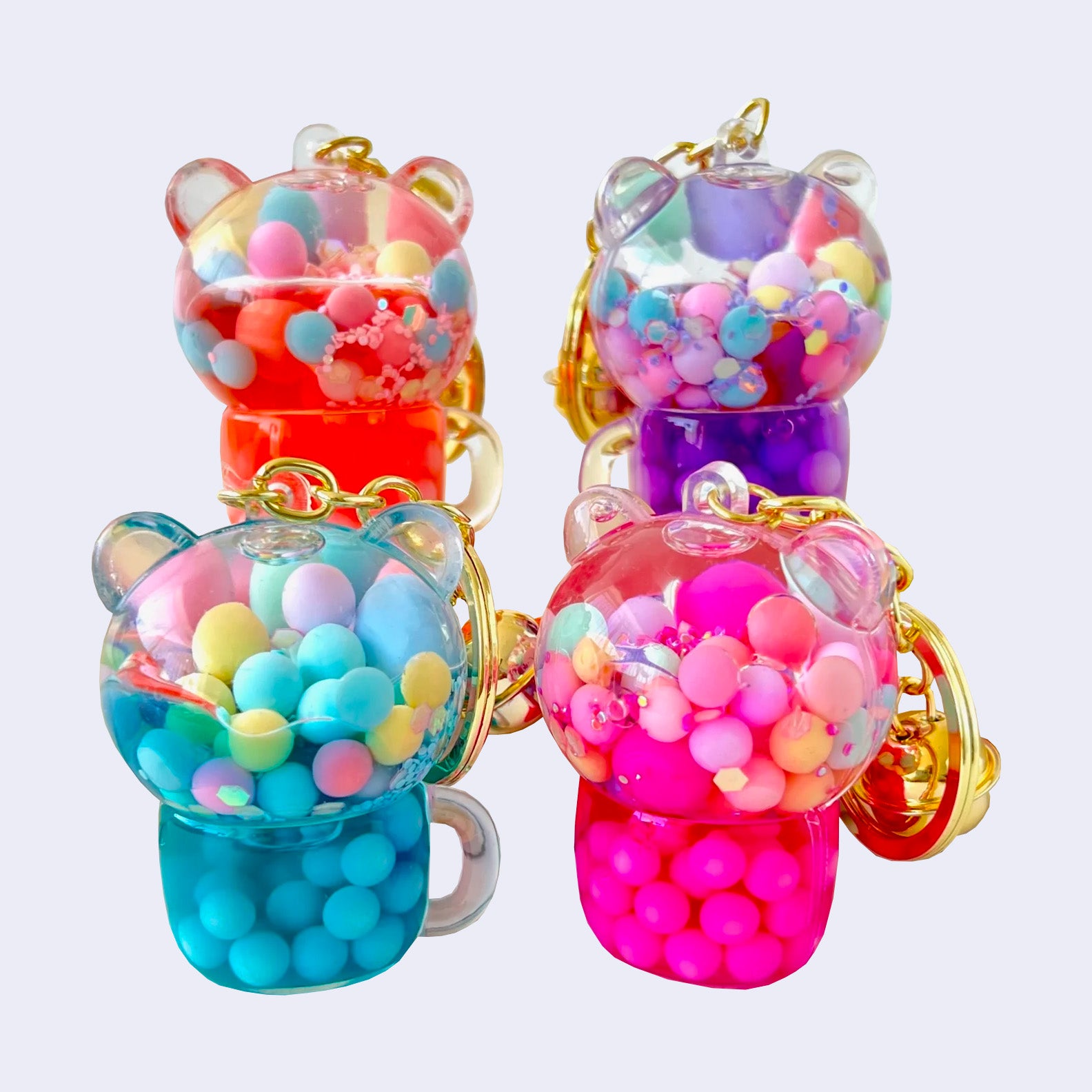 Kawaii Boba Floaty Bear Key Chain