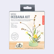 Product packaging for a Mini Ikebana Kit for arranging florals in a Japanese style.