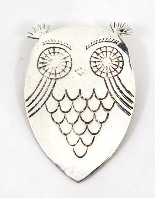 Princess Tina - Owl Brooch Silver